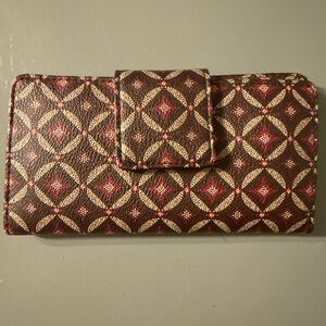 Fossil geometric pattern bifold wallet